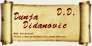 Dunja Didanović vizit kartica